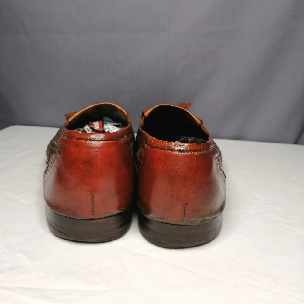Bragano Basket Weave Spectator Kiltie loafers - Picture 5 of 11